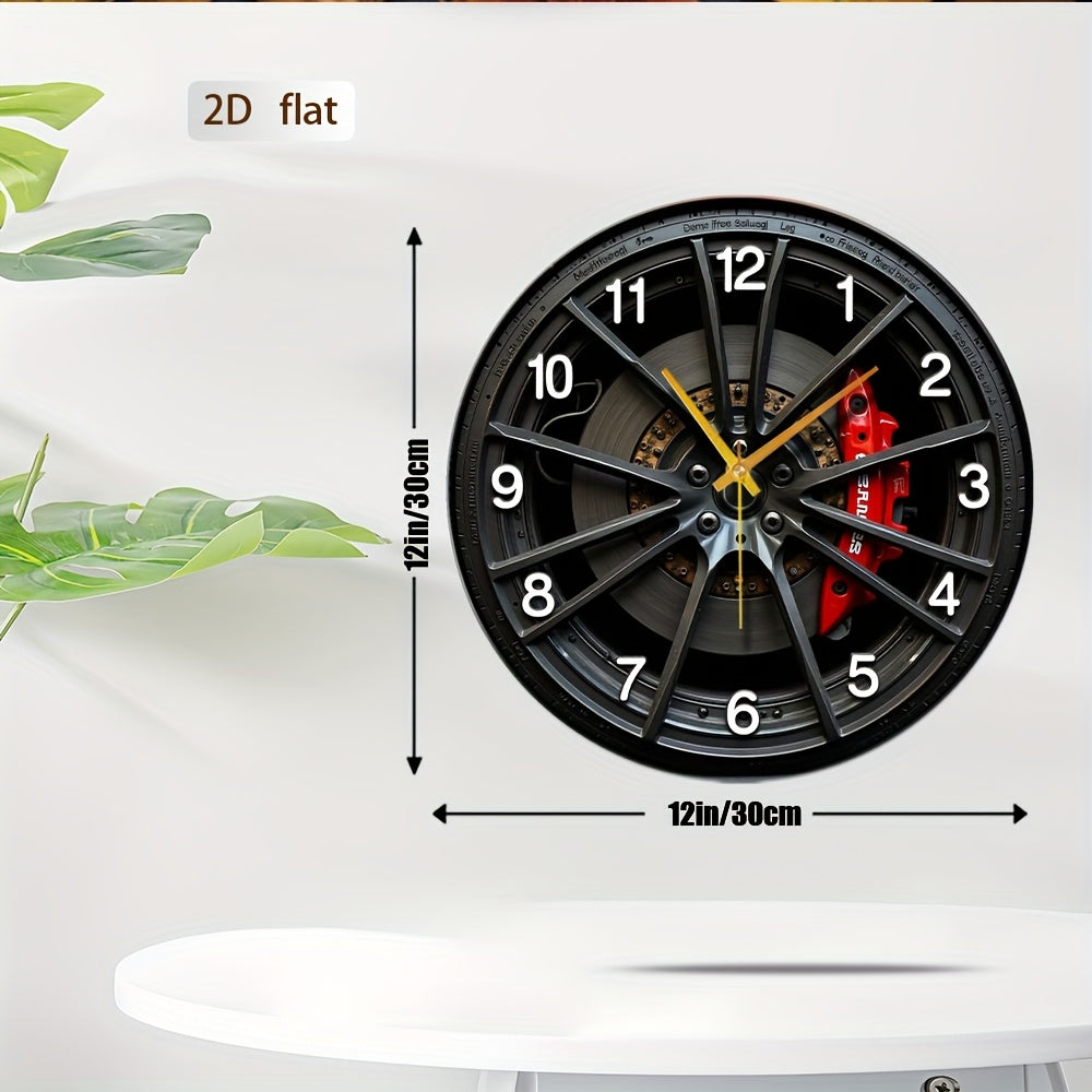 Moderne Auto-Themen 2D-Wanduhr für Enthusiasten - Euroselle
