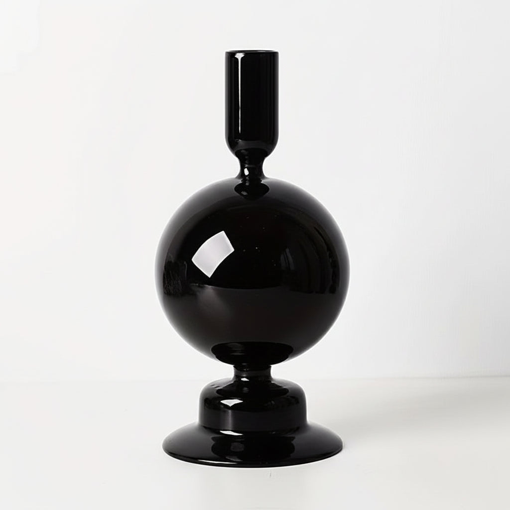 Minimalist Glass Candle Holder Vase Decorative Art Piece - Euroselle