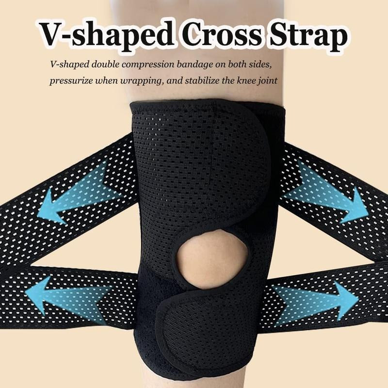 Verstellbare Knie-Kompressionsbandage — Stützsystem mit Klettverschluss