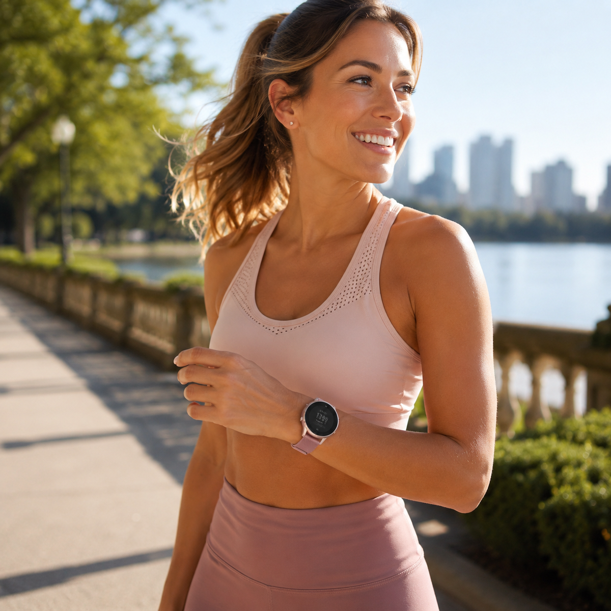 Garmin Venu-armbånd i rustfritt stål med mesh — hurtigutløsende metallreim
