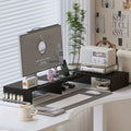 Adjustable Dual Monitor Mount with Laptop & Accessory Organizer - Euroselle