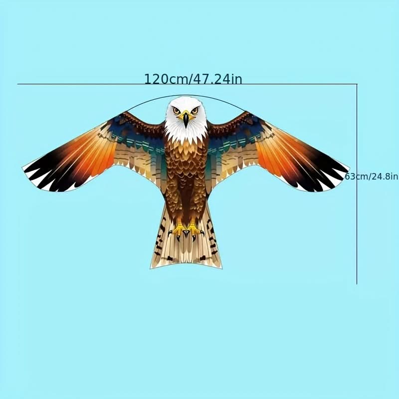 Raptor-Drachenattrappe — windbetriebene Vogelabwehr für Nutzpflanzen