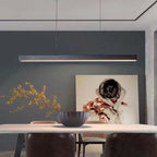 Novare | Modern Linear Metal LED Pendant Light in Black and Brown