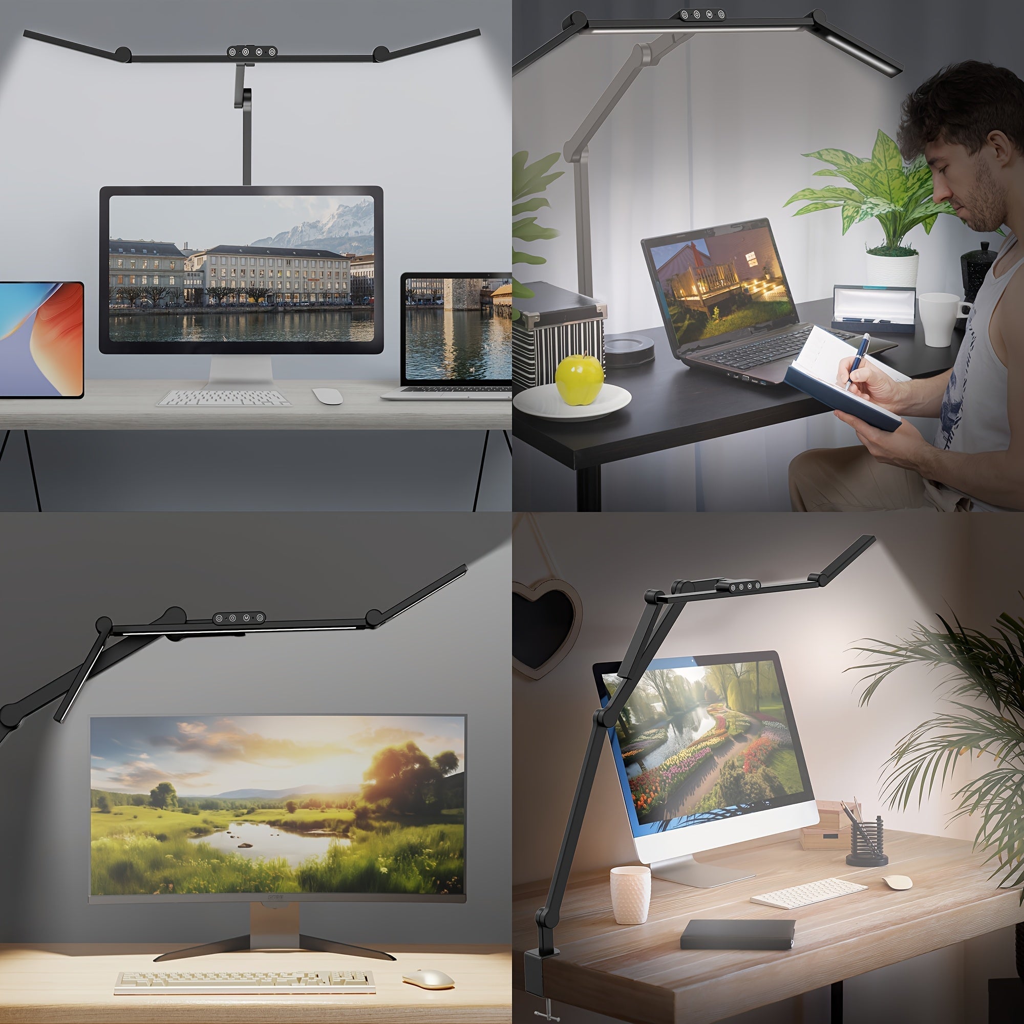 Three-Head Clampable LED Desk Lamp - Euroselle