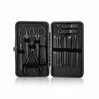15-teiliges klassisches schwarzes Nagelpflege-Set für Hände, Füße & Gesicht, Werkzeuge aus Edelstahl - Euroselle