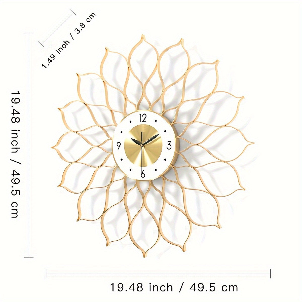 Goldene hohle Luxus-Wanduhr - Euroselle