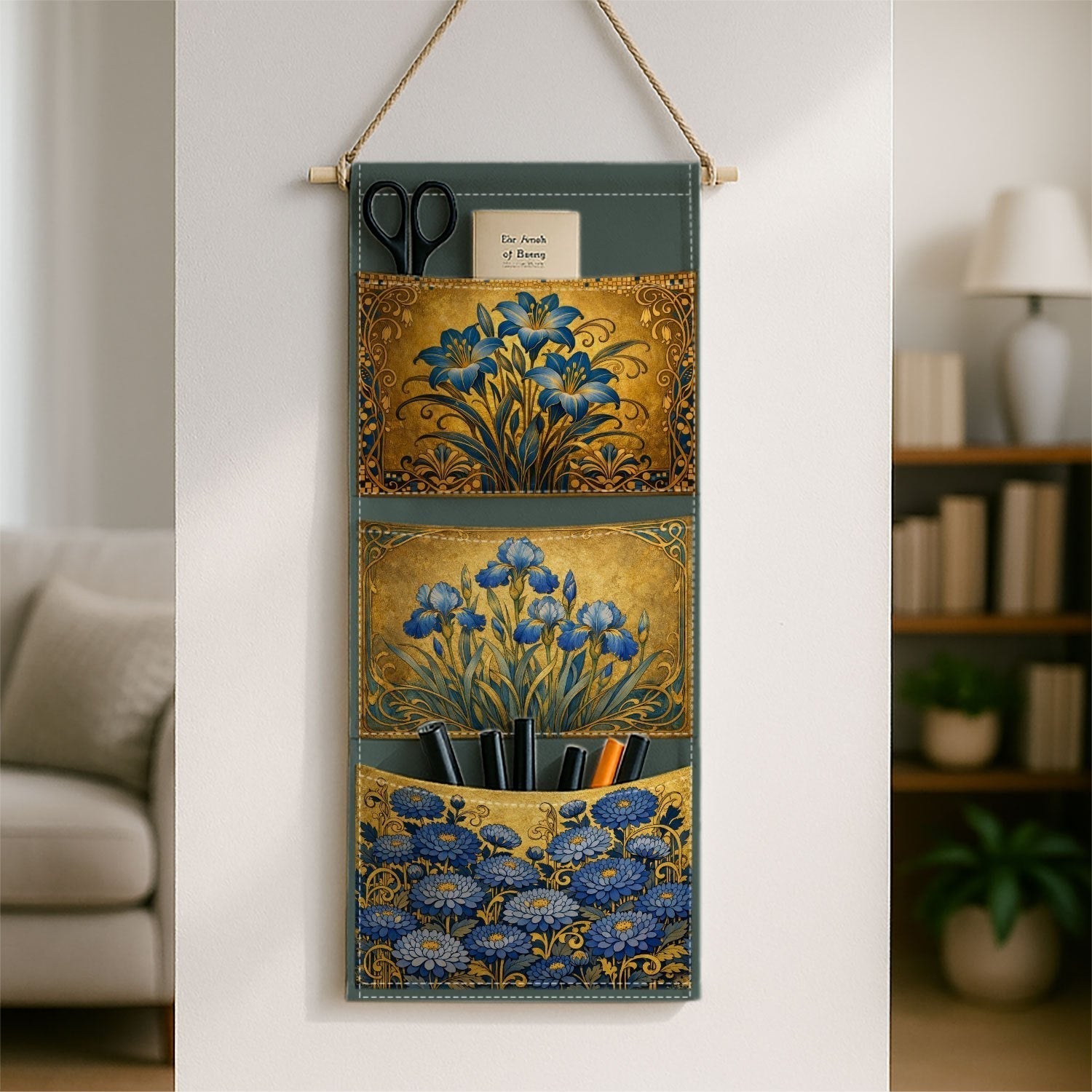 Vintage Floral Hanging Organizer for Elegant Storage - Euroselle