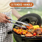 Stainless Steel Kitchen Tongs with Silicone Grip & Locking Feature - Euroselle