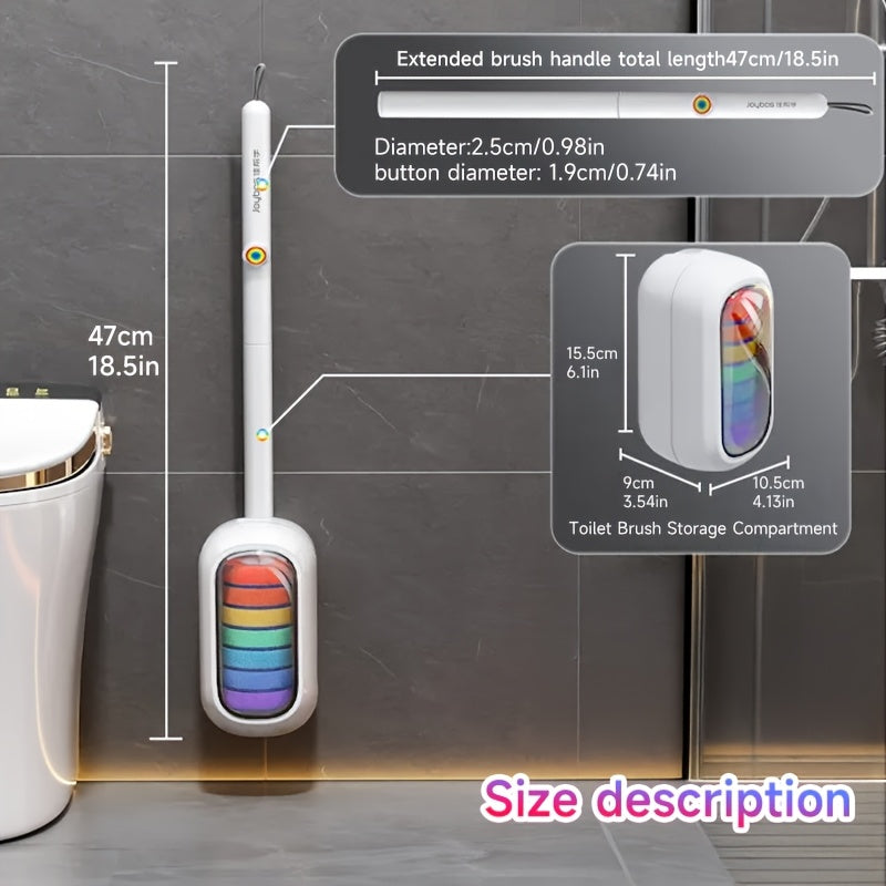 Space-Saving Toilet Brush with Durable Plastic Base - Euroselle