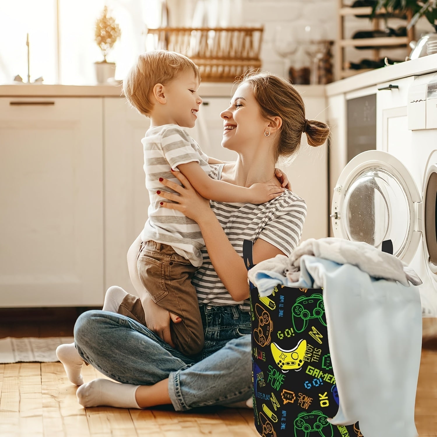 Foldable Game Controller Laundry Storage Basket - Euroselle
