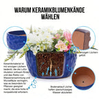 Vintage handgefertigtes Keramik-Pflanzgefäß-Set - Euroselle