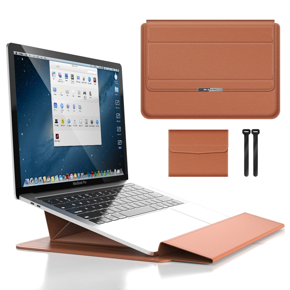 Convertible 11-16 Inch Notebook Case with Adjustable Angle Riser