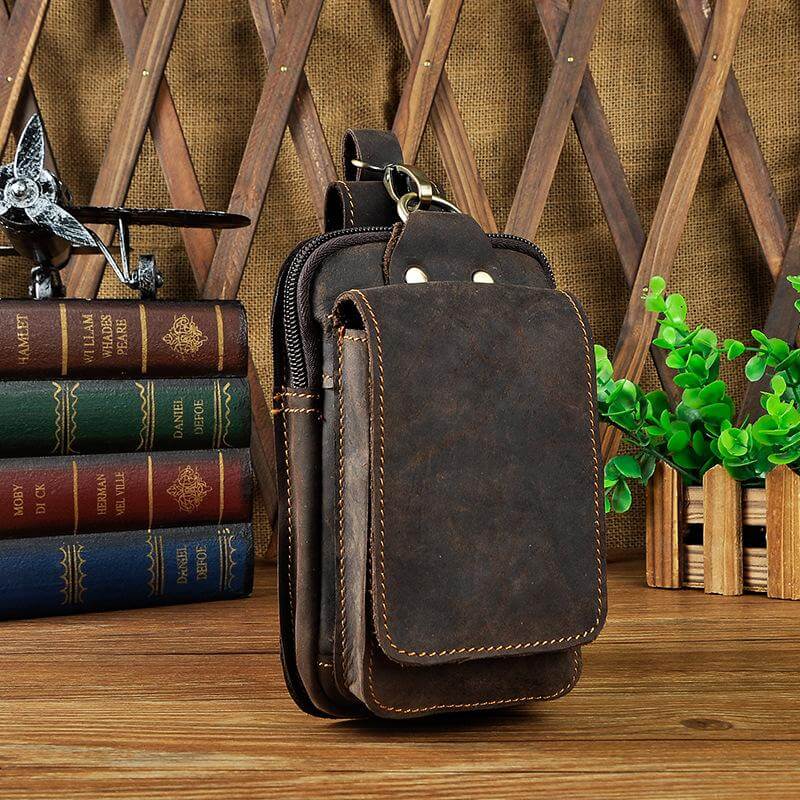 Men's Premium Leather Belt Pouch | Euroselle