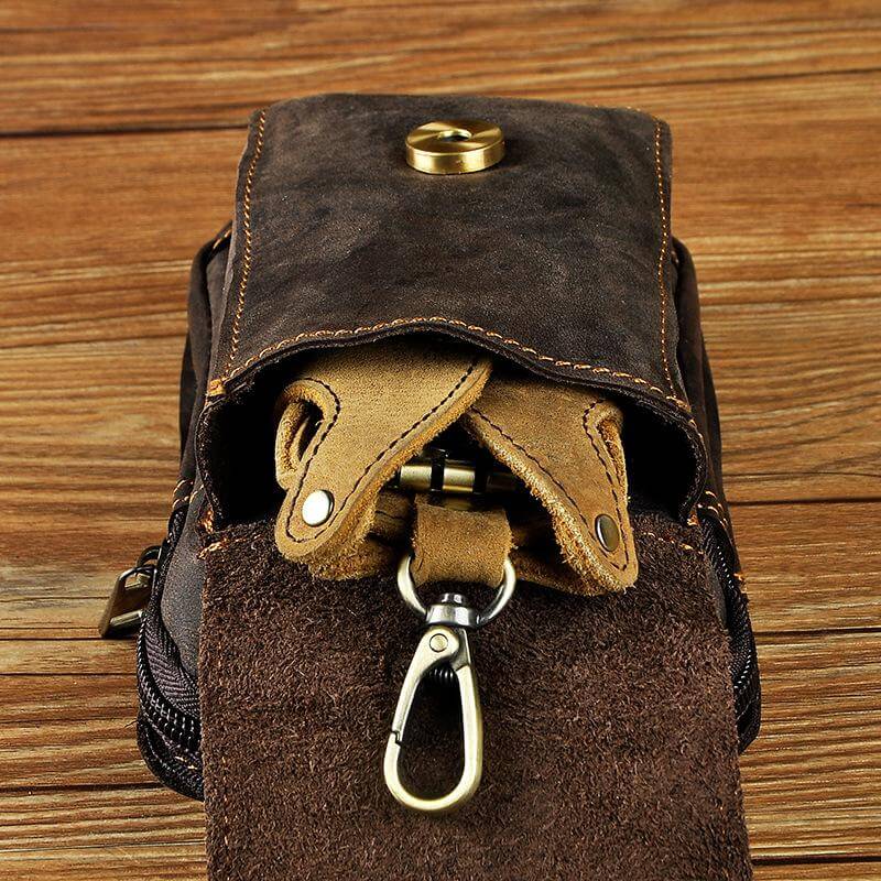 Men's Premium Leather Belt Pouch | Euroselle