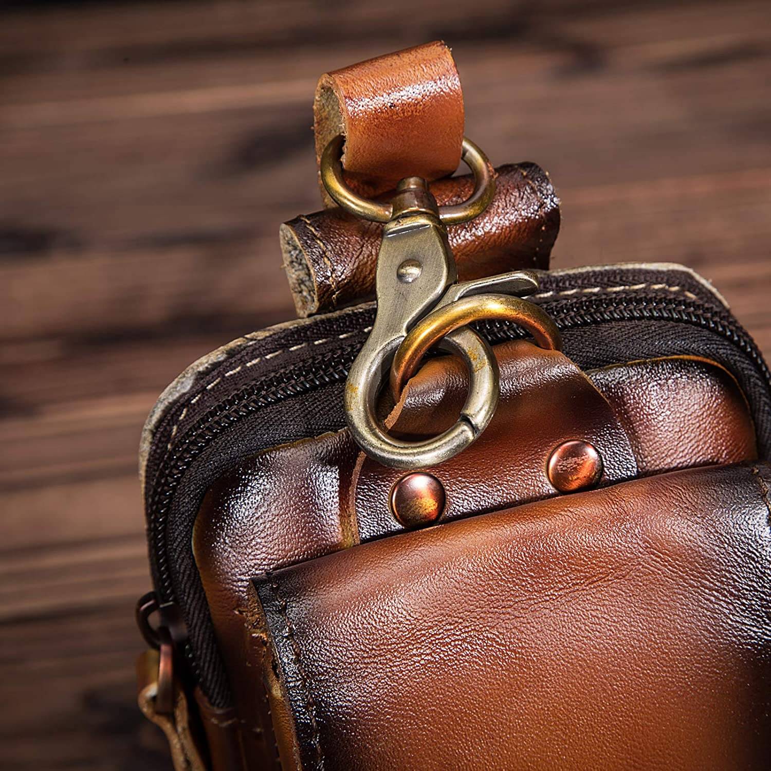 Men's Premium Leather Belt Pouch | Euroselle