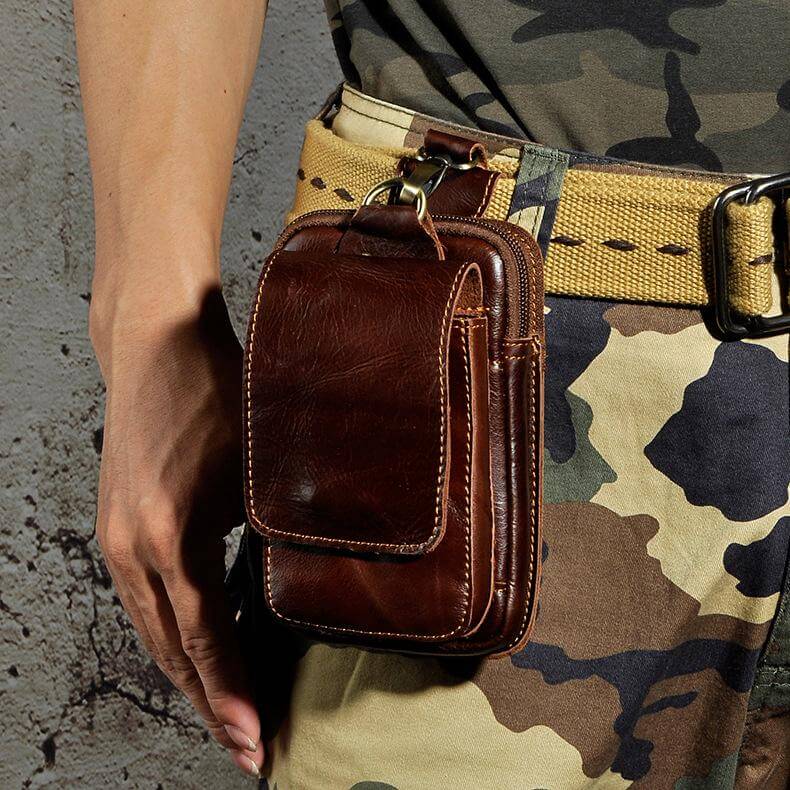 Men's Premium Leather Belt Pouch | Euroselle