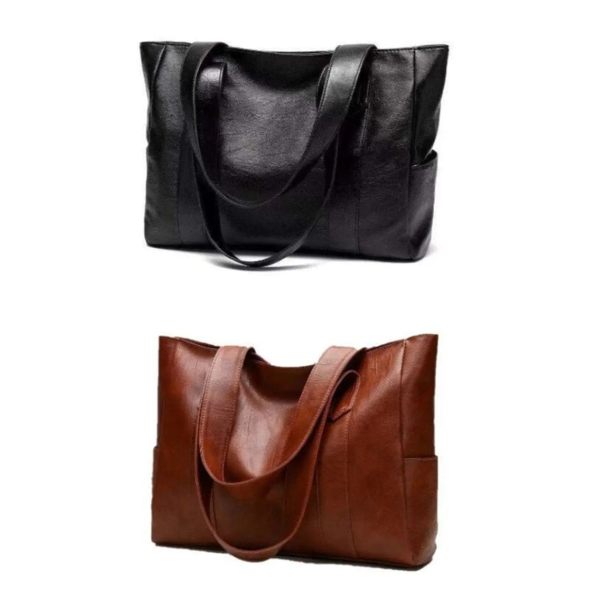 Elegante borsa a spalla in pelle dallo stile rétro e dalla superficie liscia | Euroselle