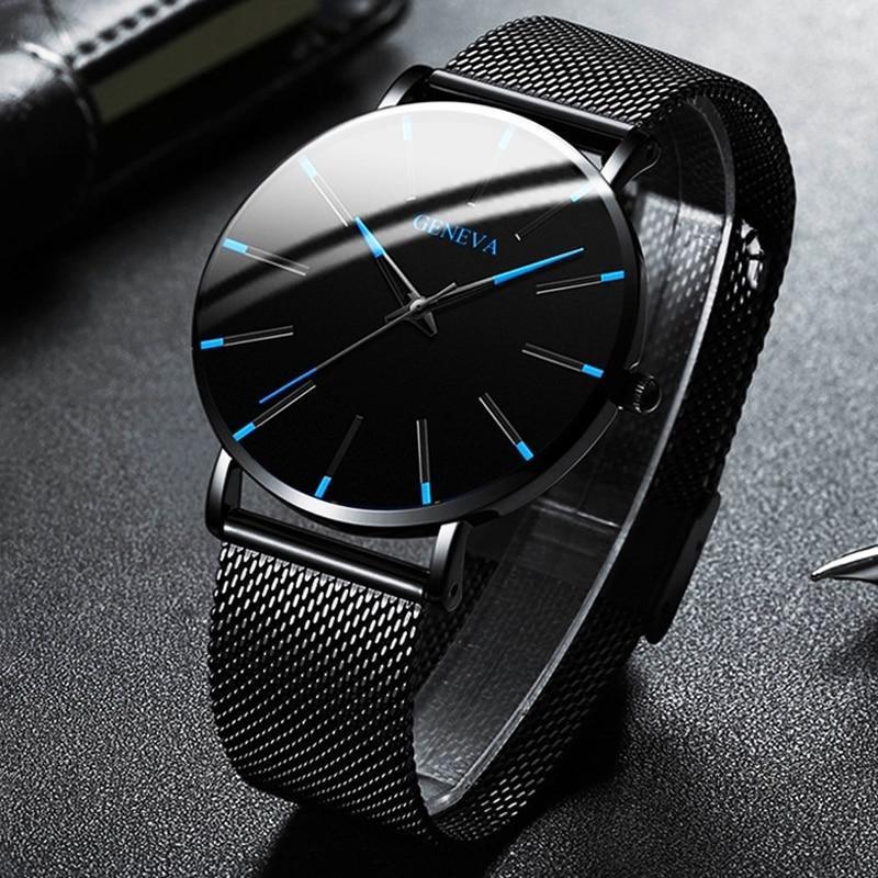 Men's Stainless Steel Quartz Watch - Slim & Modern | Euroselle
