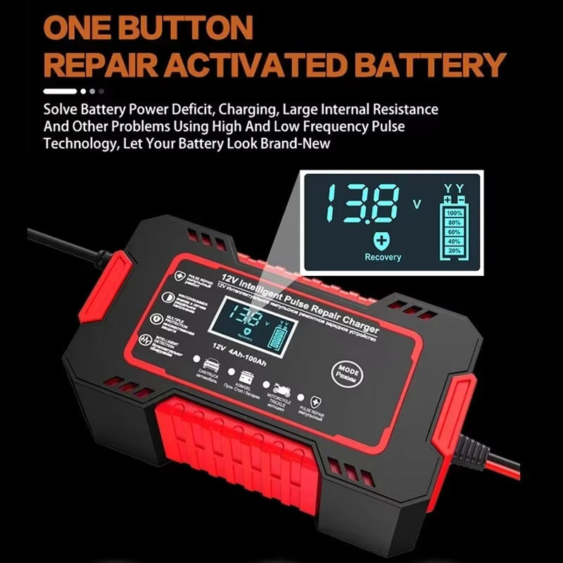 12V 6A intelligentes Batterieerhaltungsgerät — Impulsreparatur, automatische Abschaltung