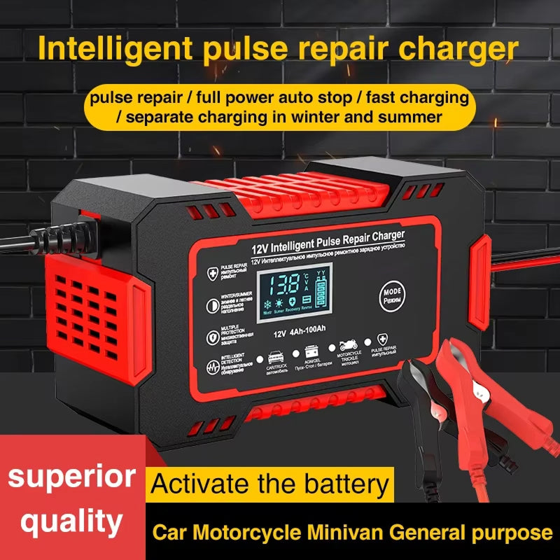 12V 6A intelligentes Batterieerhaltungsgerät — Impulsreparatur, automatische Abschaltung