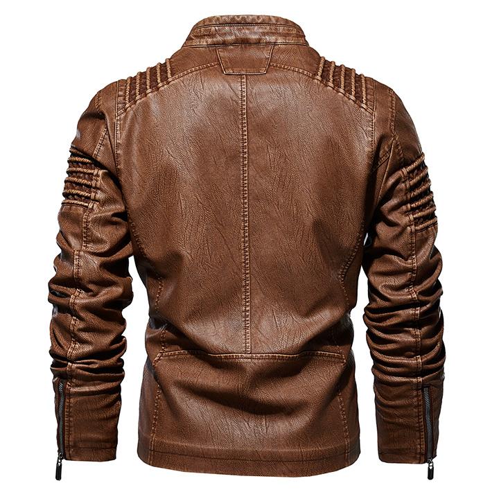 Men's Premium Vegan Leather Moto Jacket—Water-Resistant, Scratch-Proof