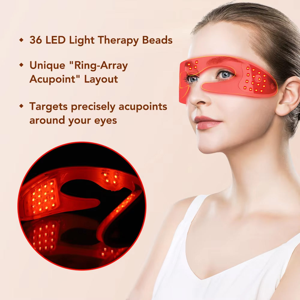 Wiederaufladbares LED-Augenmassagegerät — Vibration und Lichttherapie