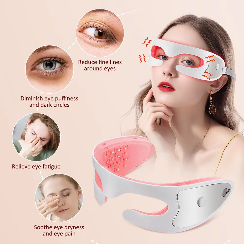 Wiederaufladbares LED-Augenmassagegerät — Vibration und Lichttherapie
