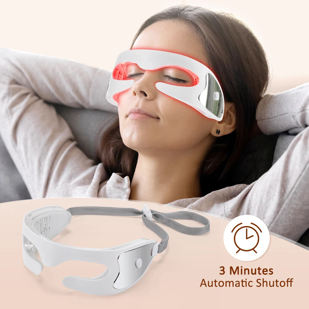 Wiederaufladbares LED-Augenmassagegerät — Vibration und Lichttherapie