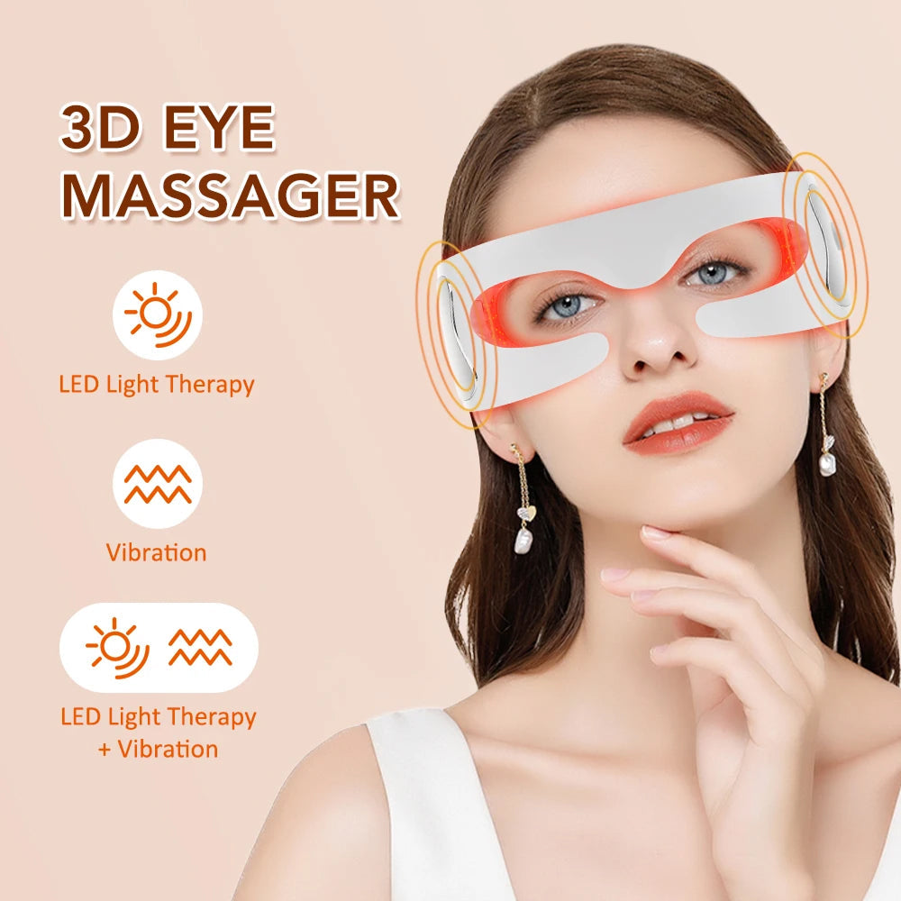 Wiederaufladbares LED-Augenmassagegerät — Vibration und Lichttherapie