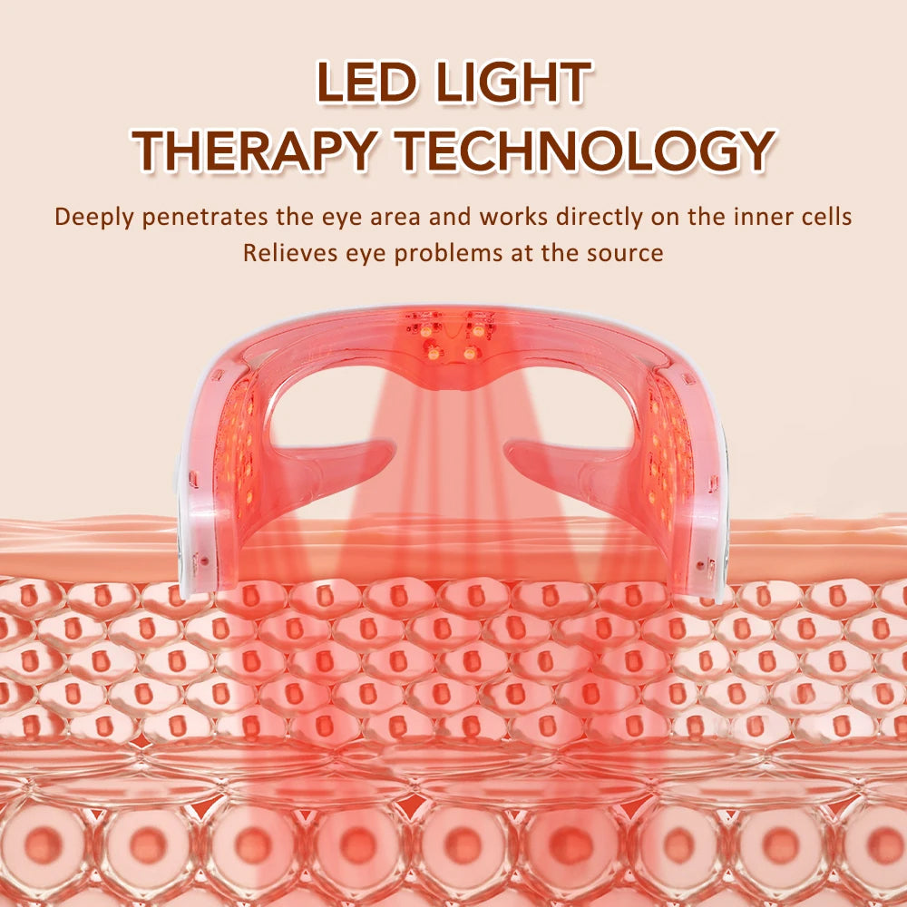 Wiederaufladbares LED-Augenmassagegerät — Vibration und Lichttherapie
