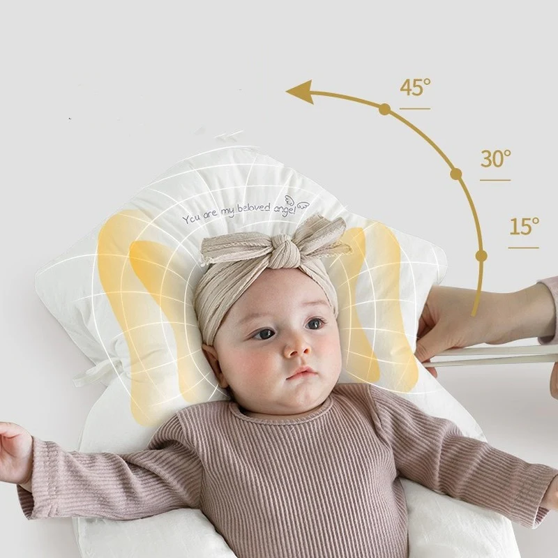 Infant Head Support Pillow — Cotton Cushion, Memory Fiber Fill
