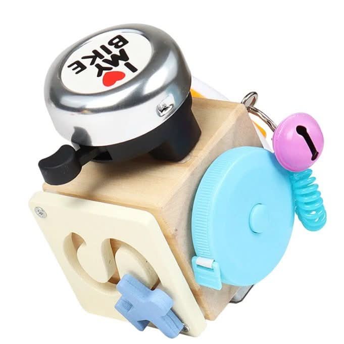 Cubo de Aprendizagem Portátil PlayCube — Cinco Painéis Interativos, Relógio e Ábaco
