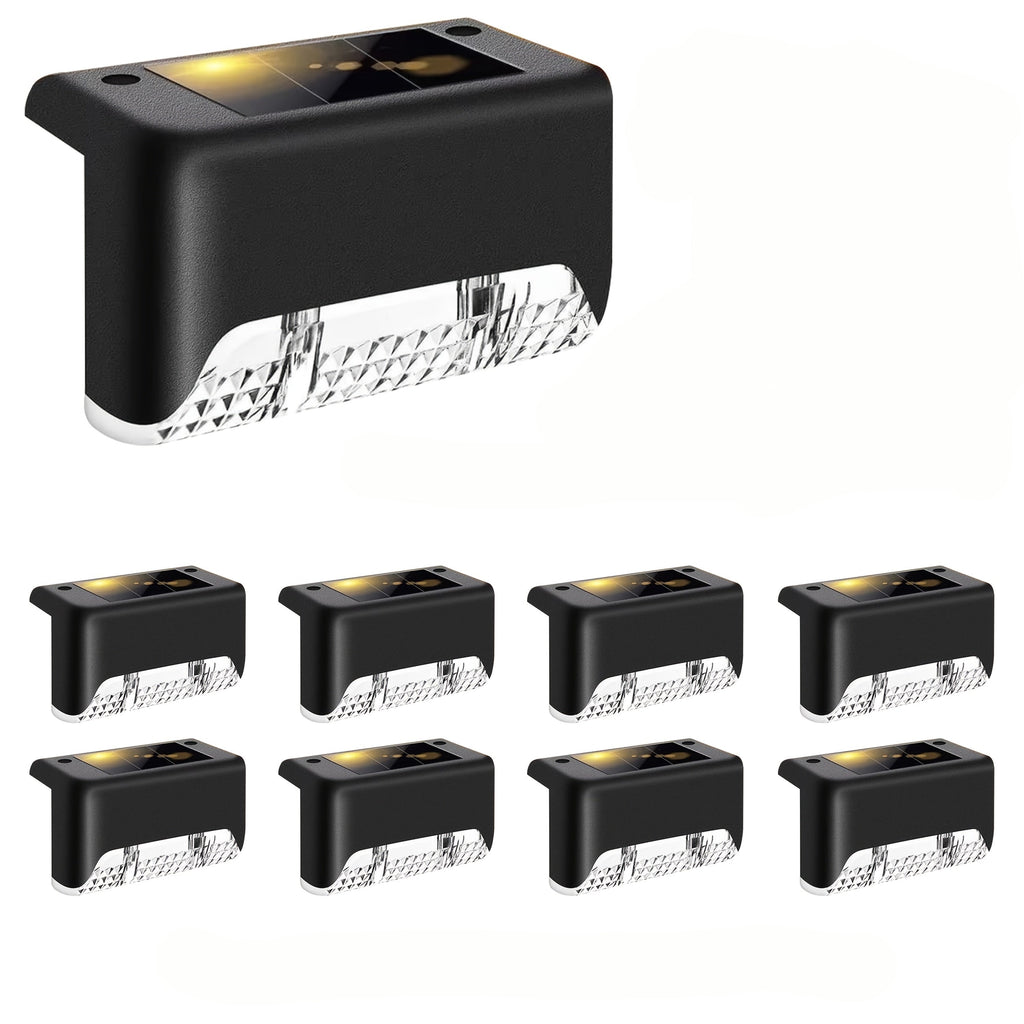 8pcs Solar Fence & Path Lights Waterproof Garden LEDs - Euroselle