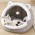 Soft Cozy Cat Cave Bed Cute Plush Hideout for Cats - Euroselle