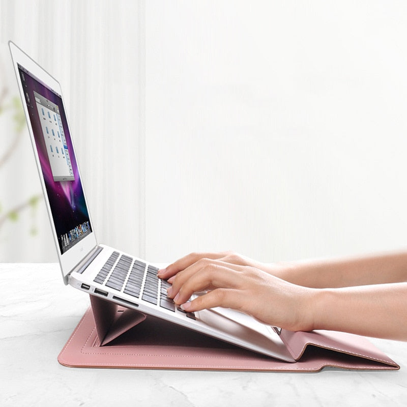 Convertible 11-16 Inch Notebook Case with Adjustable Angle Riser