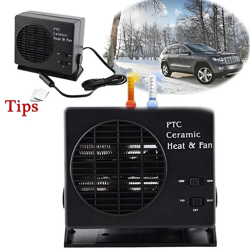 12V Portable Vehicle Heater — 150W/300W Ceramic Defroster