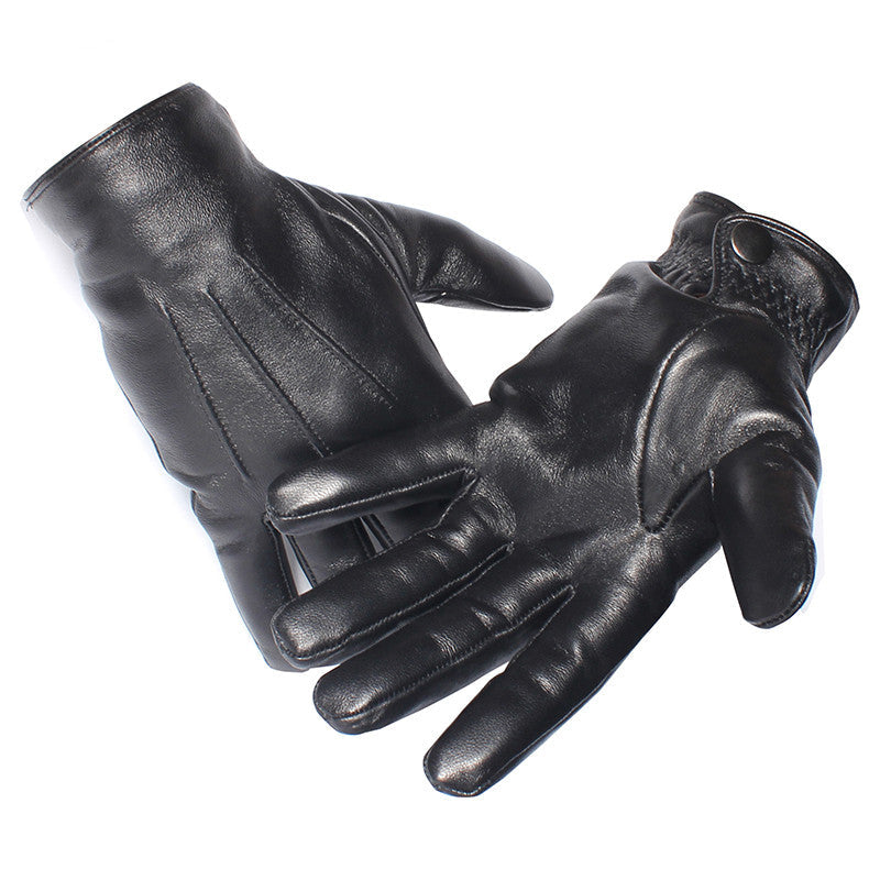 Genuine Sheepskin Winter Gloves — Waterproof, Fleece-Lined
