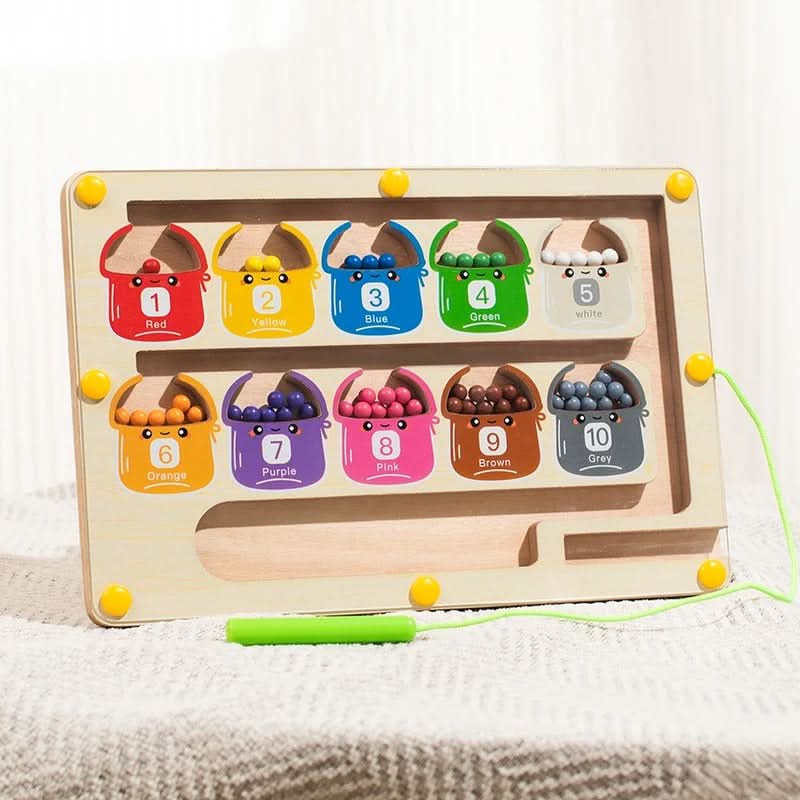 BrightPath ColorQuest magnetisch bordspel - doolhof met kleuren en cijfers, vanaf 3 jaar