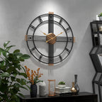 Modern Minimalist Cross Wall Clock with Structured Geometric Frame and Silent Motion - Euroselle