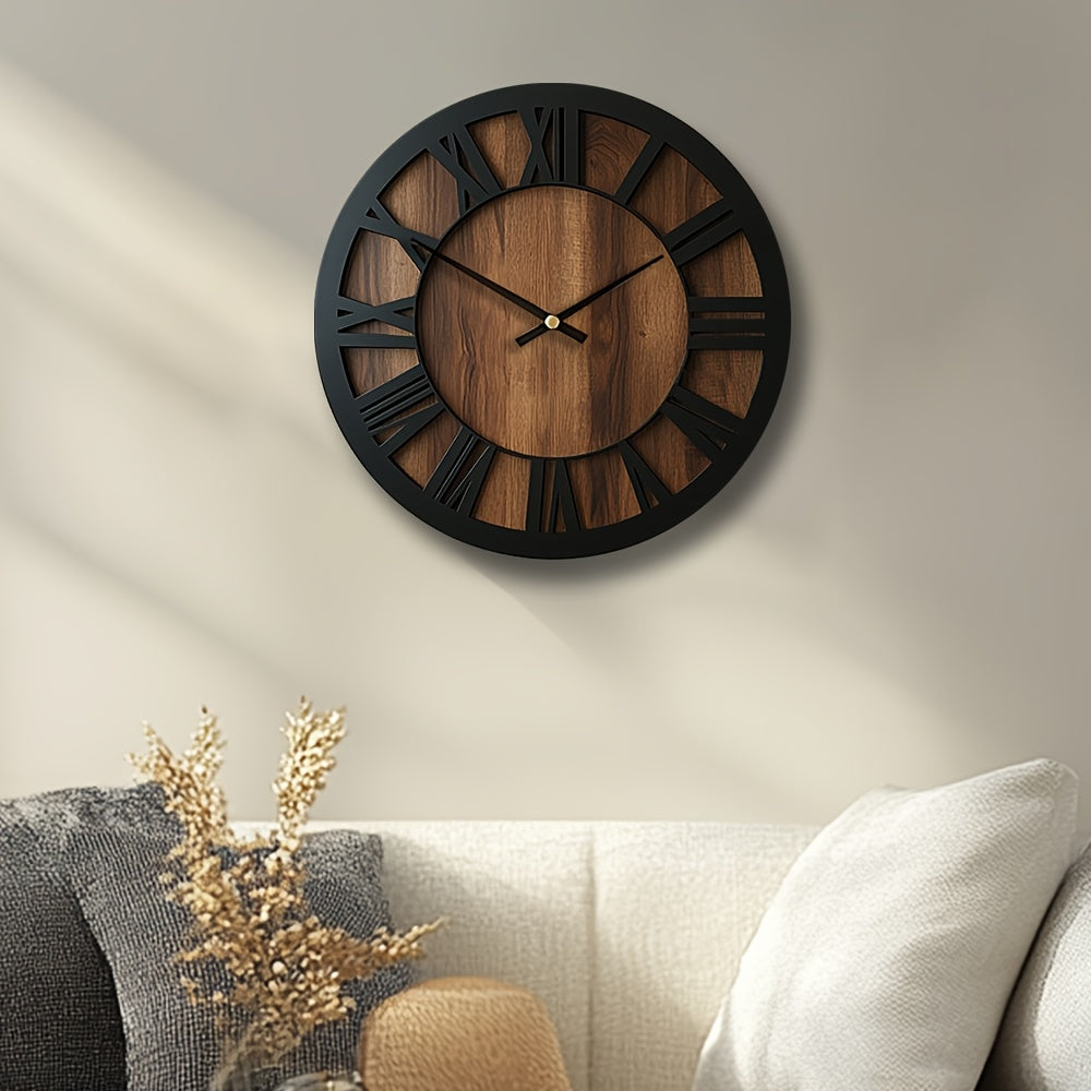 Kunstnerisk Stille Trævægur Vintage Stil - Euroselle