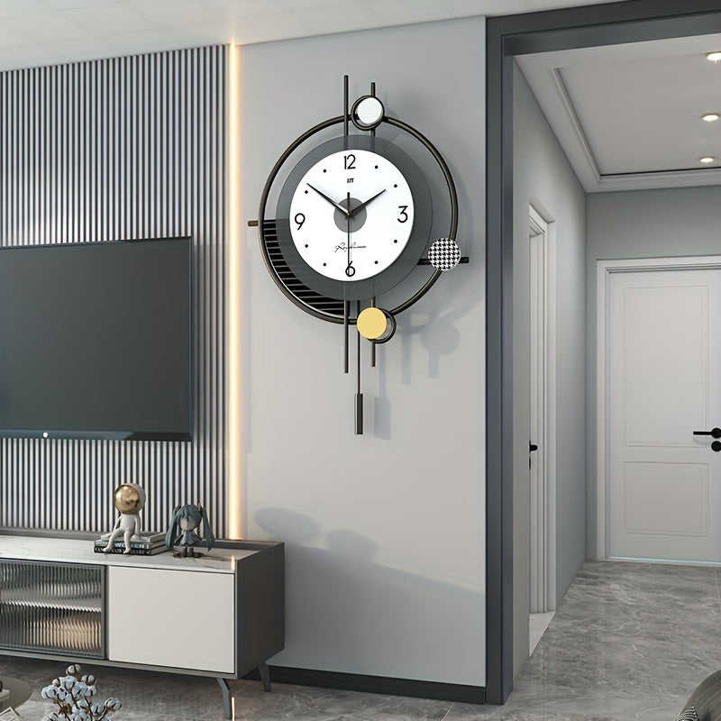 Sleek Living Room Clock with Simple Design Accent - Euroselle