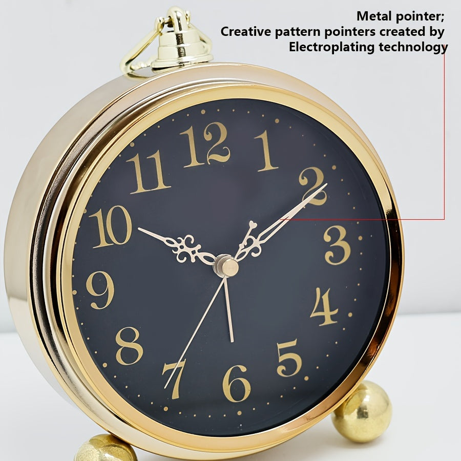 European Retro Metal Alarm Clock - Euroselle