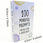 100 Mindful Prompt Cards for Self-Care & Stress Relief - Euroselle