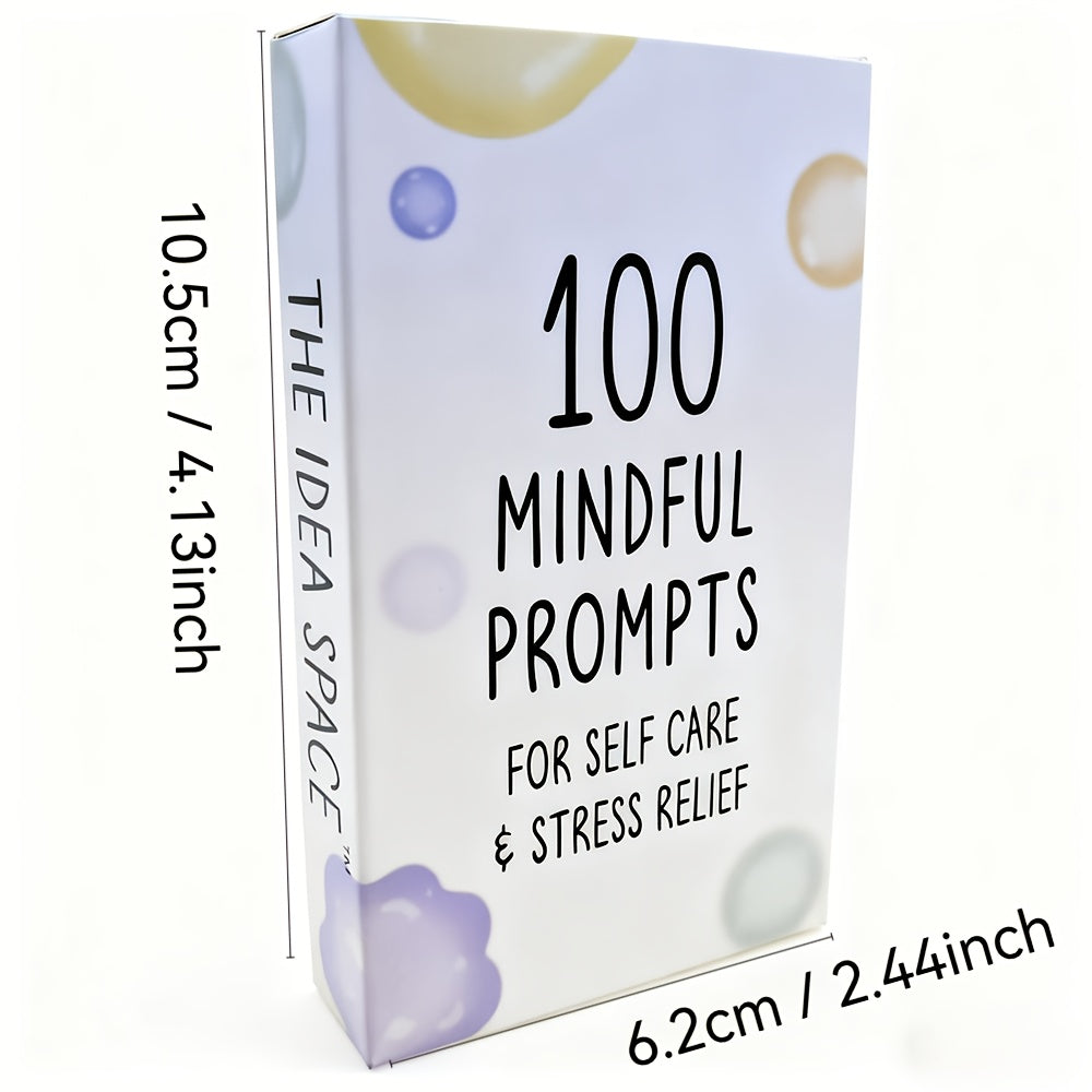 100 Mindful Prompt Cards for Self-Care & Stress Relief - Euroselle