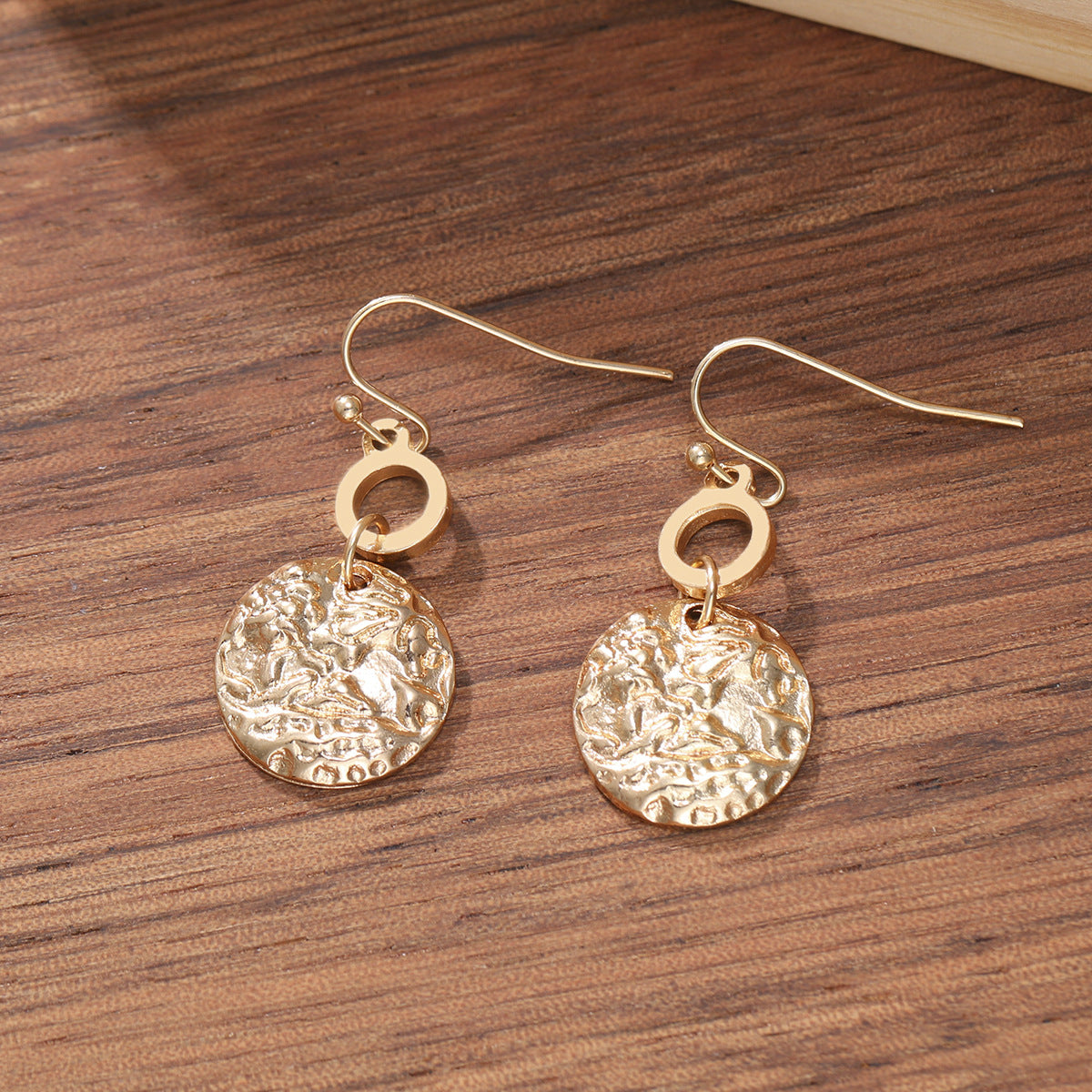 Boucles d'oreilles rondes pendantes en zircon - Euroselle Élégance