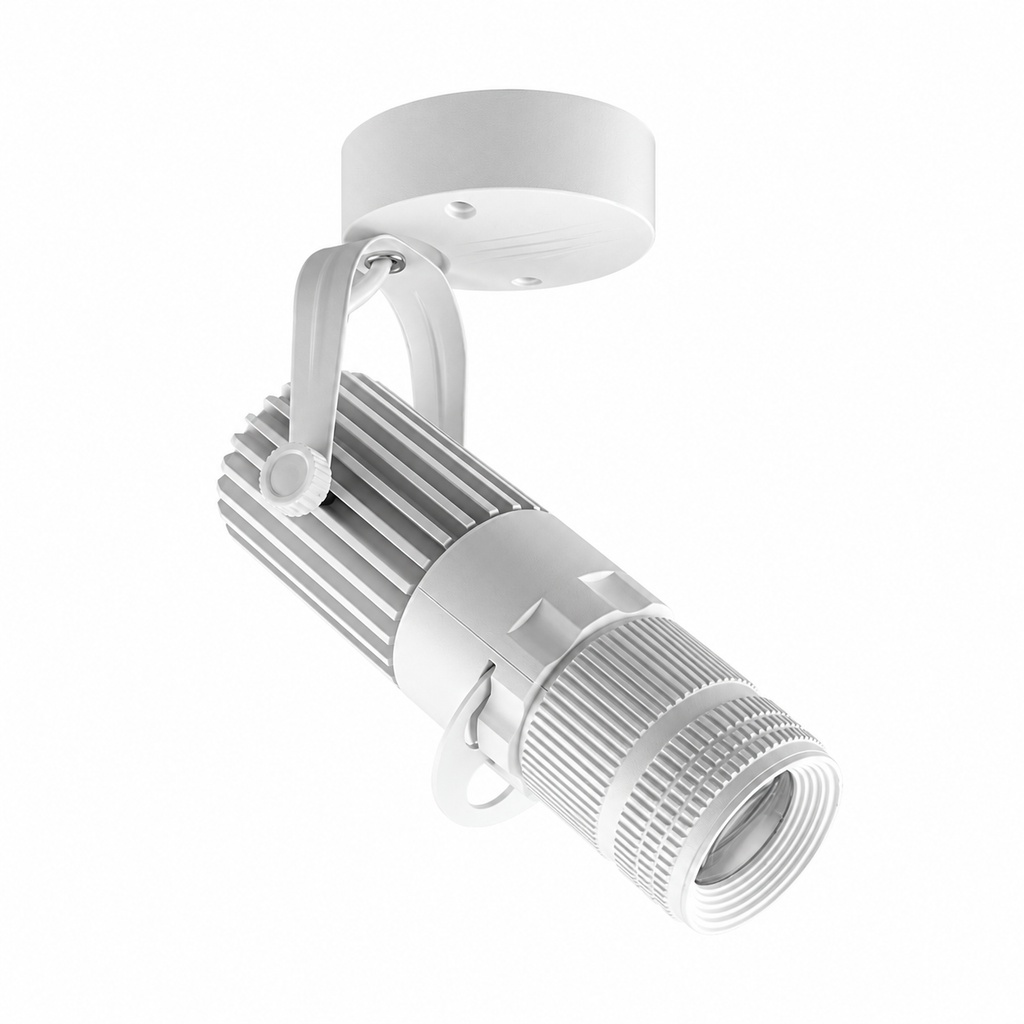 Verstellbarer LED-Deckenstrahler aus gebürstetem Aluminium in Nickel | Euroselle