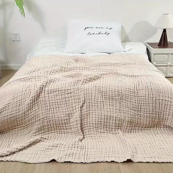 Ultra-Breathable 6-Layer Cotton Gauze Blanket for Year-Round Comfort - Euroselle
