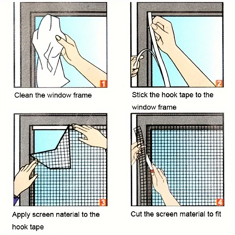 Self-Adhesive Mosquito Window Net Kit - Euroselle