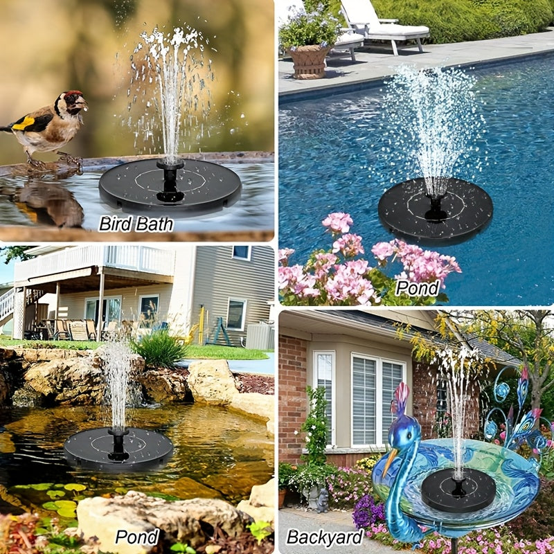 Automatic Solar Floating Fountain Pump — 6 Interchangeable Spray Heads