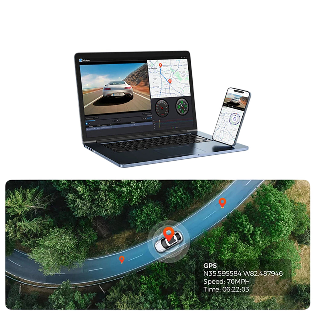 4K Dual-Lens Car Camera — WiFi, GPS, Front & Rear Recording